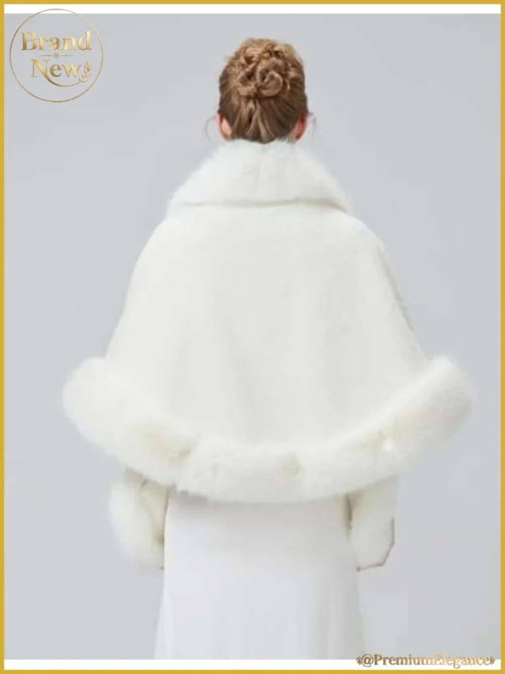 Faux Fur Shawl Wrap Stole Bridal Wedding Cover Up One Size